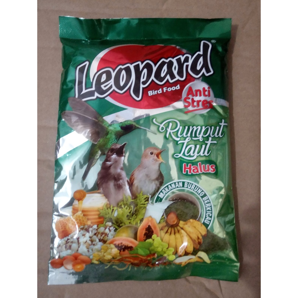 Leopard Hijau Rumput Laut Pakan Makanan Pelet Pellet Burung Bird Food