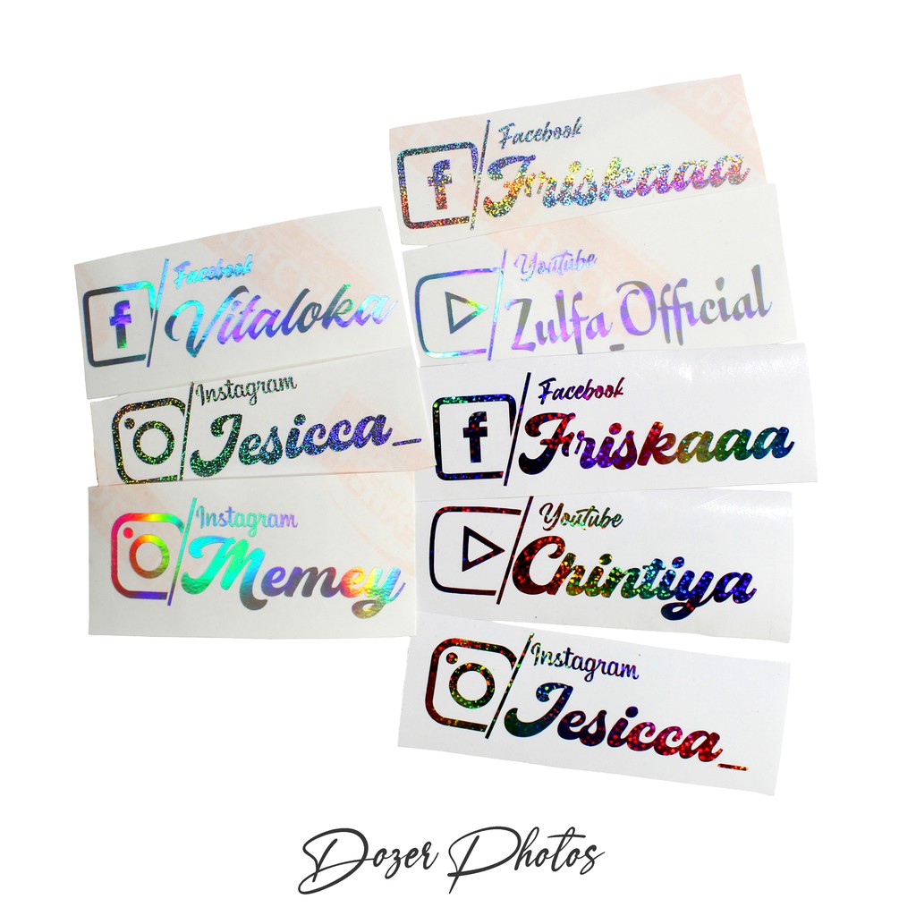

STIKER UNIK HOLOGRAM MEDIA SOSIAL COSTUM REQUEST BEBAS