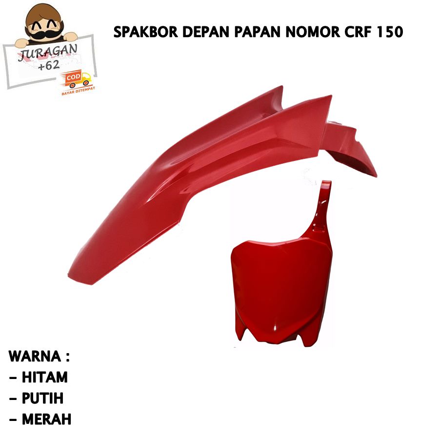 SPAKBOR SET DEPAN PAPAN NOMOR CRF 150 250 MOTOR CROSS TRAIL HONDA CRF 150&amp;250