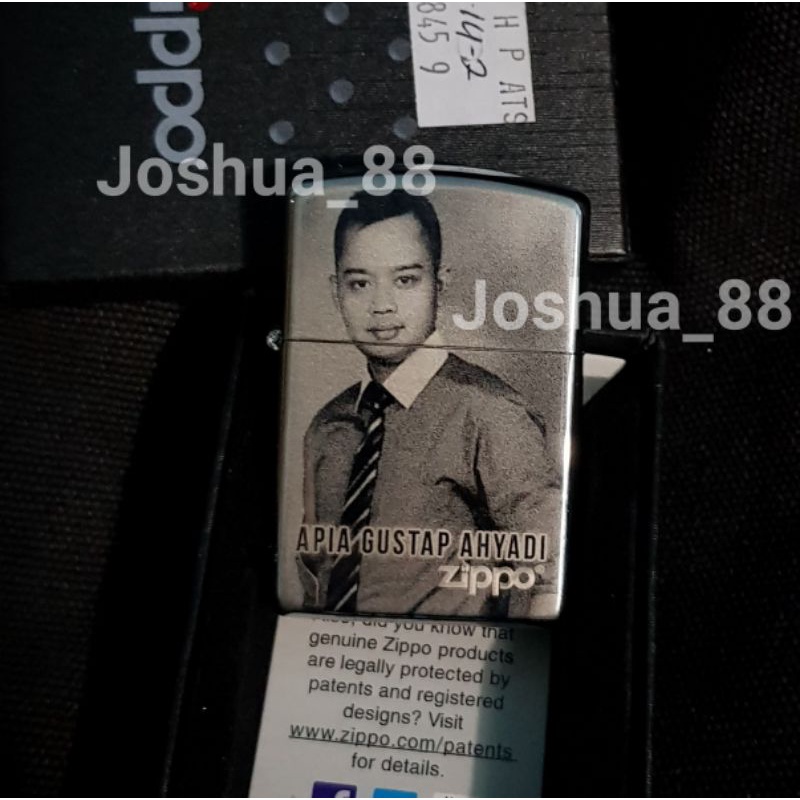 Zippo Custom Korek Api Ukir Foto Silver Bisa Request Gambar Foto Sendiri