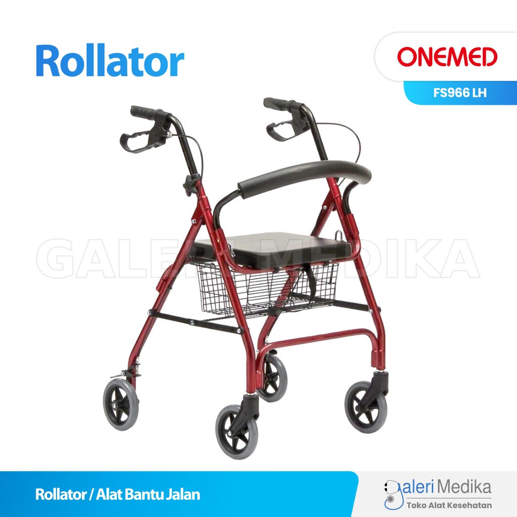 Rollator Onemed FS966 LH Alat Bantu Jalan / Walker Rollator Onemed FS 966 LH Alat Bantu Jalan Lansia