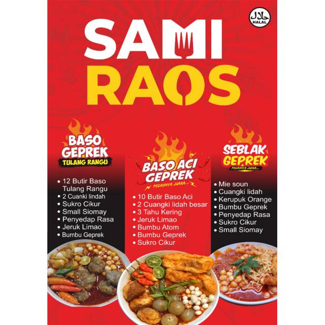 

PAKET HEMAT BAKSO GEPREK SAMI RAOS