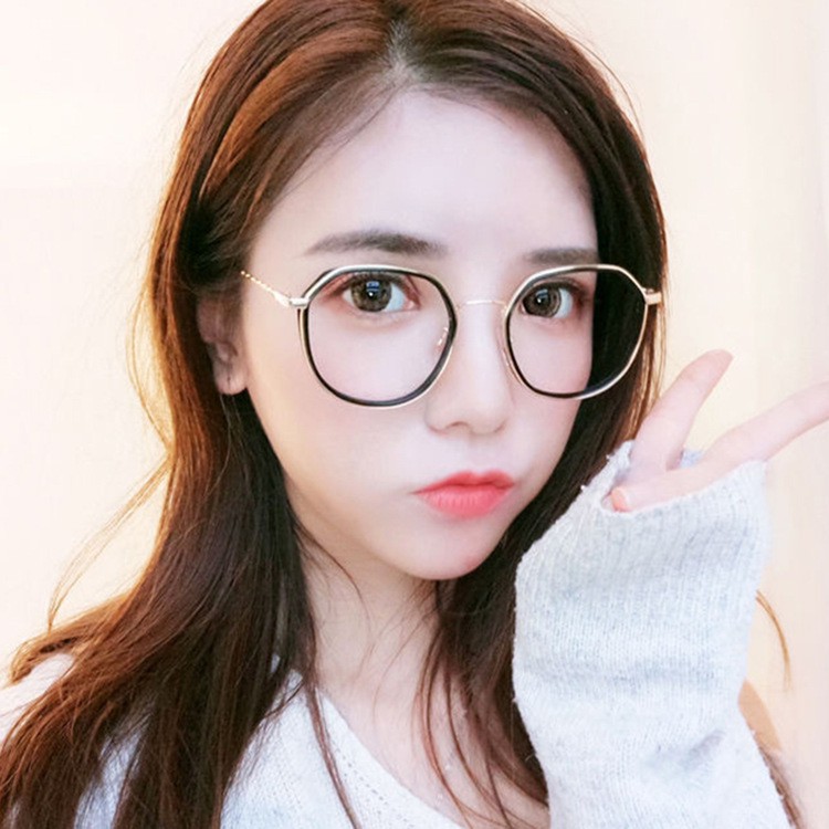 (GROSIRJAYA32) Frame Kacamata Anti Radiasi Wanita Korean Fashion Kacamata Bulat Eyeglasses