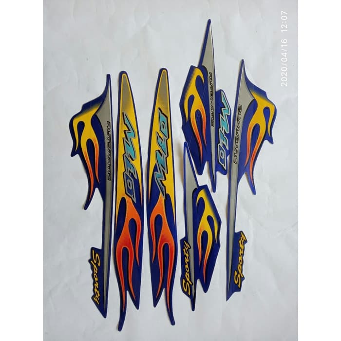 Striping stiker striping yamaha mio sporty 2006 biru