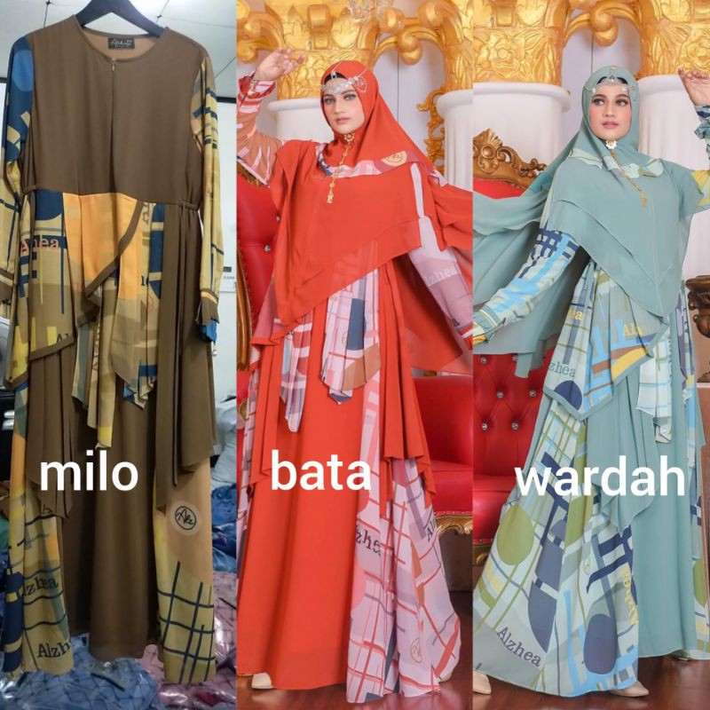 GAMIS EBONY SYARI ORI BY ALZHEA / GAMIS ALZHEA PREMIUM / ALZHEA TERBARU / GAMIS ALZHEA SET HIJA