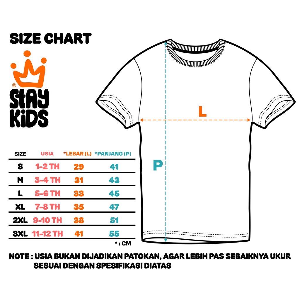 Baju kaos anak laki-laki usia 1-12 tahun bahan katun kombed