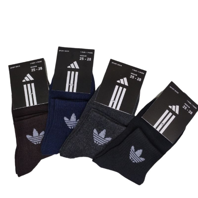 TOKO KL | Kaos kaki Sport logo ( AD!DAS) Kwalitas premium kaos kaki olahraga pendek pria wanita dewasa bahan katun lembut