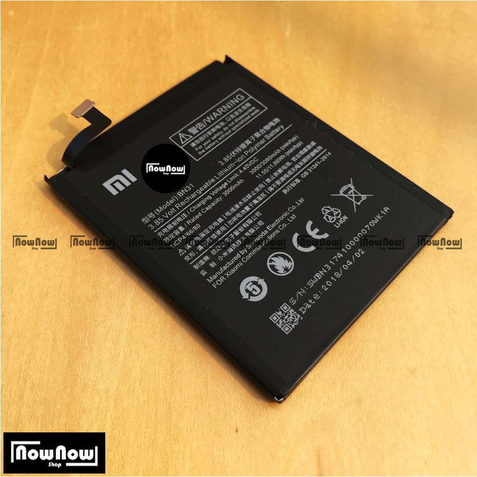 Baterai Xiaomi Redmi Note 5A - Note 5A Pro - Mi 5X - Mi A1 - S2 BN31 Original Batre Battery HP