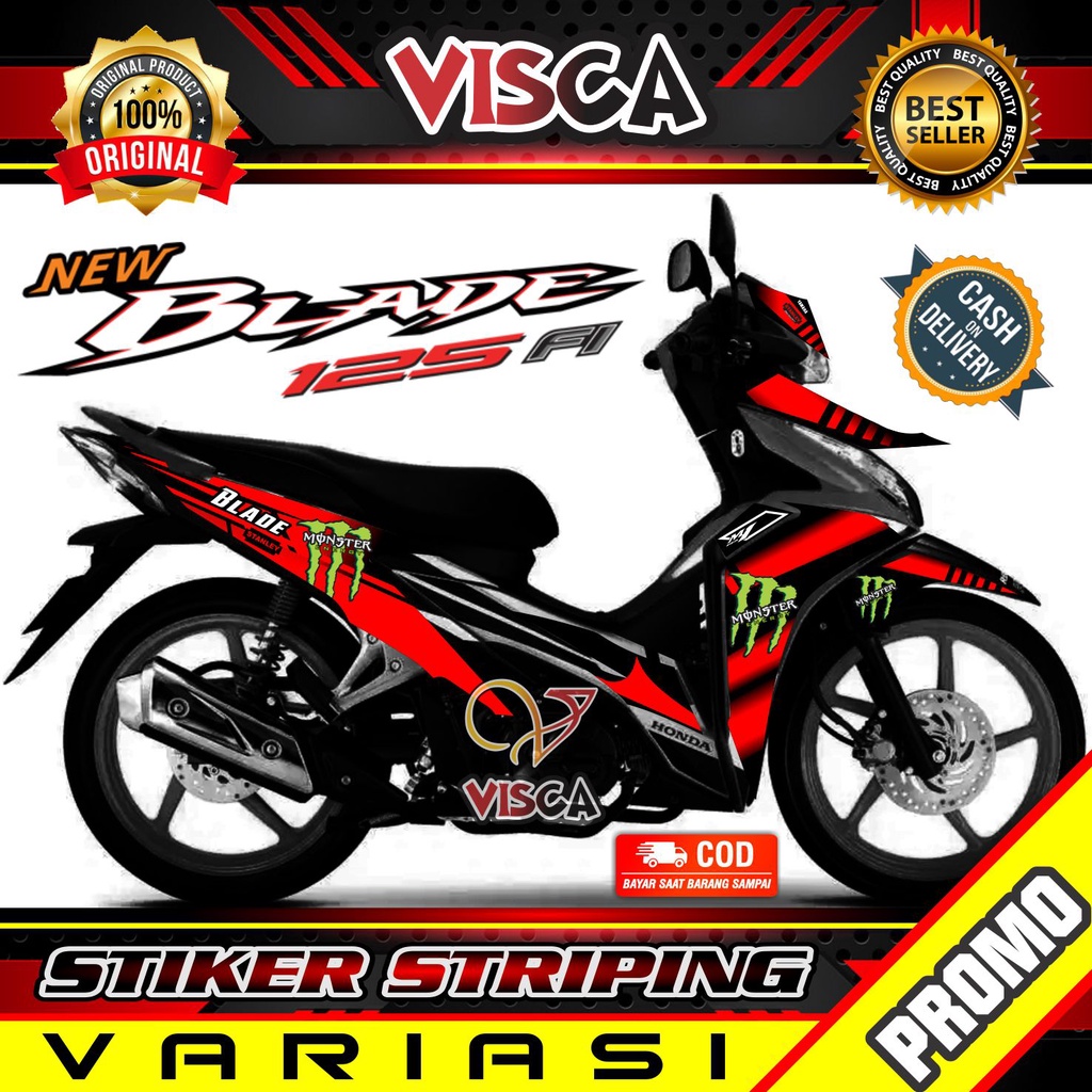 Striping Blade 125 New - Stiker Sticker Striping Variasi Lis Honda Blade 125 New - Striping Hologram