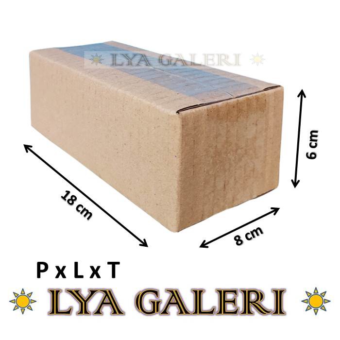 Karton Box Kardus Packing Uk.18x8x6 cm Luar Polos Dalam Ada Tulisan-3