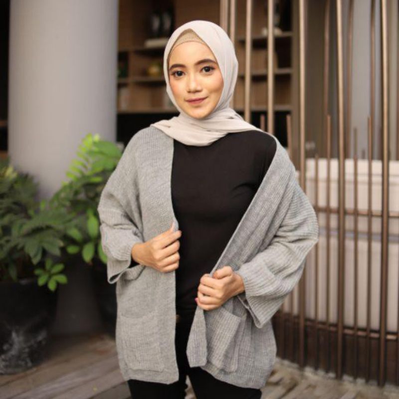 BELLE OVERSIZE - cardigan rajut wanita - rajut pria