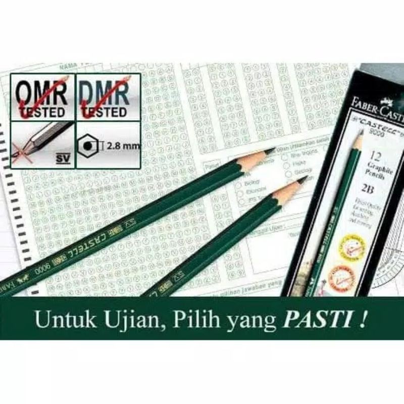 (12pc) pensil 2B FABER CASTEL atau GREEBEL/pencil 2b/pensil ujian-1