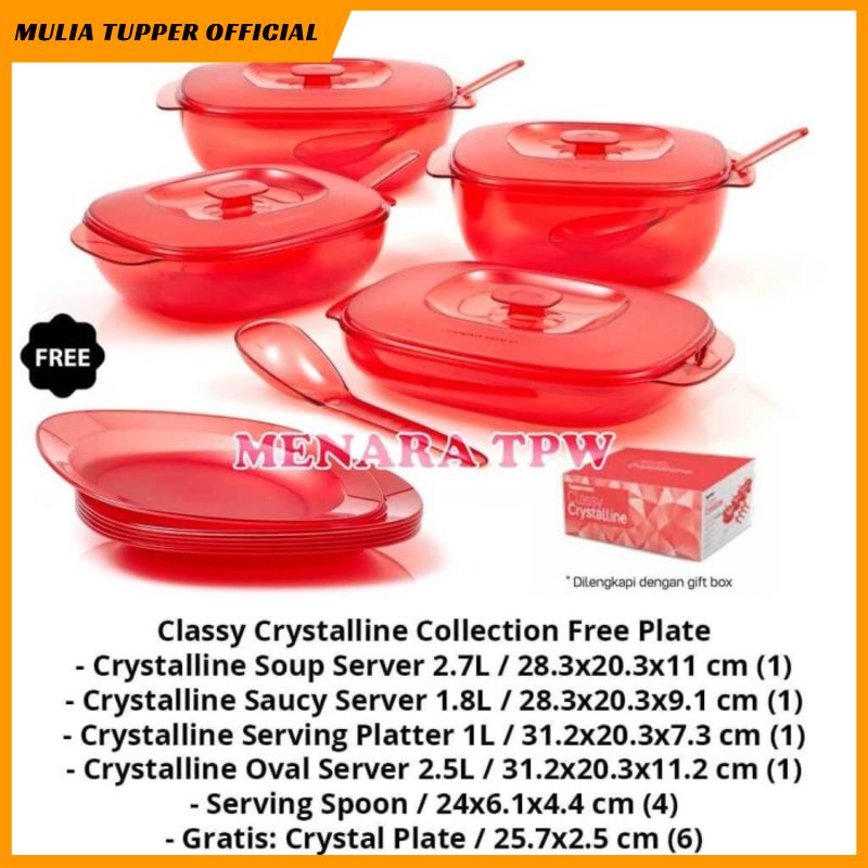 Tupperware Classy Crystalline Collection Free Plate