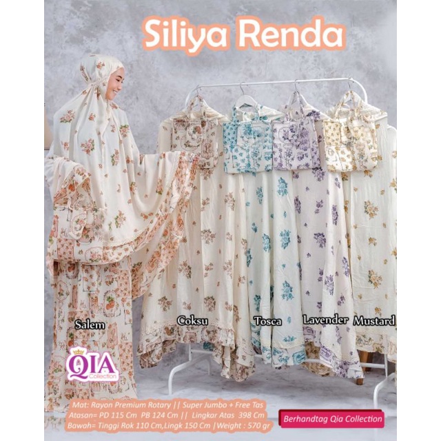 siliya renda mukena rayon motif mix renda