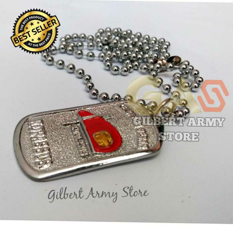 Kalung kopasus tni anti karat bahan titanium cor Grosir Murah Gilbert Army Store Kalung Tni Militer