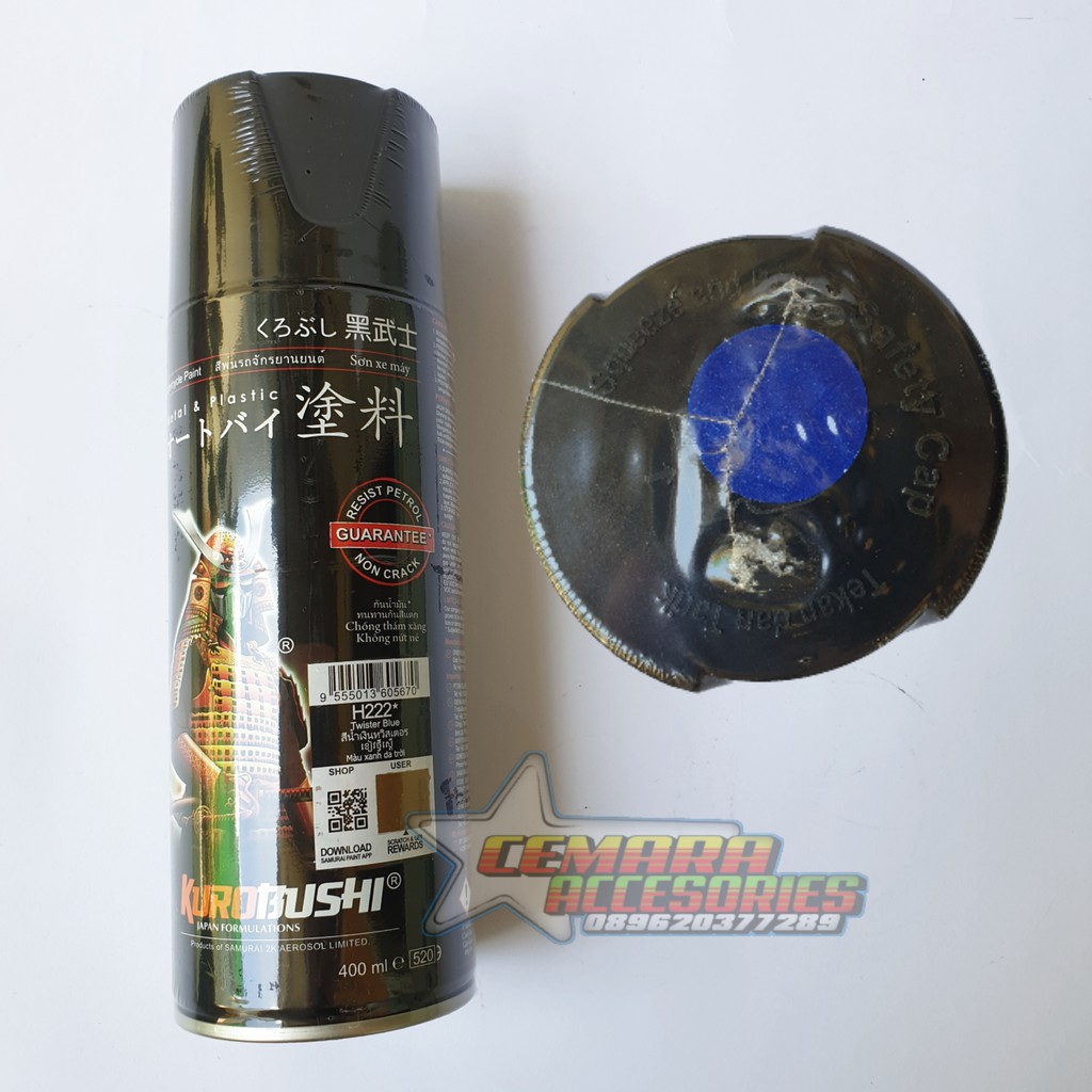 

Pilox Samurai Paint Twister Blue H222 (Biru Metalik) 400 ml - Cat Semprot