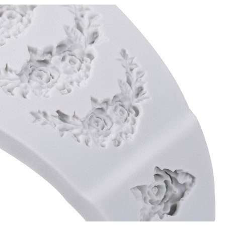 3D Silicone Mold Fondant Cake Decoration - Six Shape Flower Border