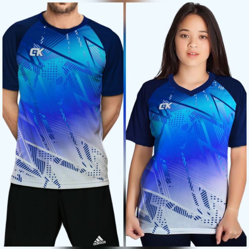(cod) Kaos & Stelan Olahraga Printing.Atasan Olahraga Pria & Wanita Premium.Baju Voli Baju Bulutangk