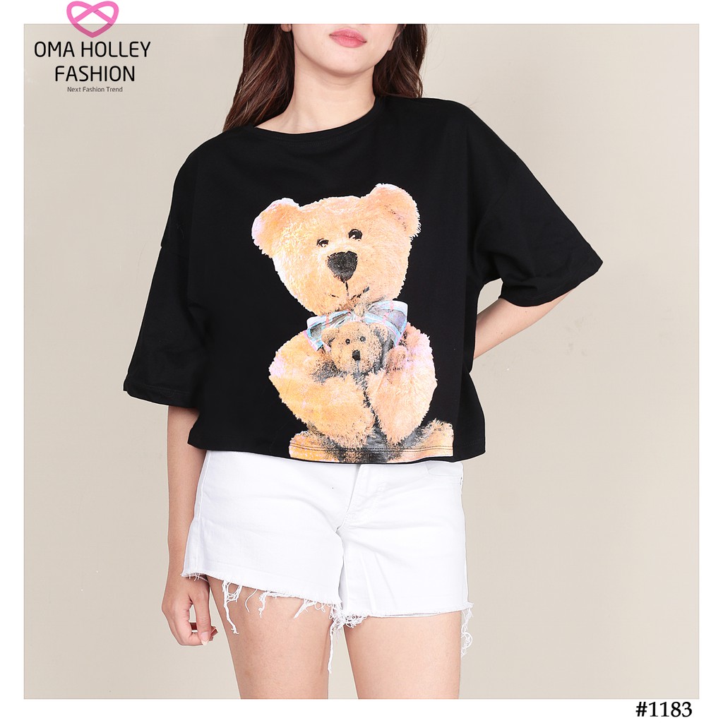 (COD) OH Fashion Kaos Bearry Tee Fashion Wanita (Stadivarius) #1138