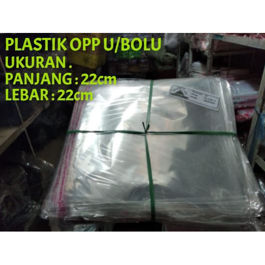 

KWALITAS PALING BAIK !!! Plastik OPP seal/lem uk.22x22 isi1000pcs U/ BOLU BAN