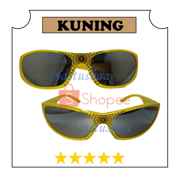 kacamata anak laki-laki dan perempuan sport anti silau olahraga sepeda lari - cewek cowok kids fashion lensa silver mirror sunglasses