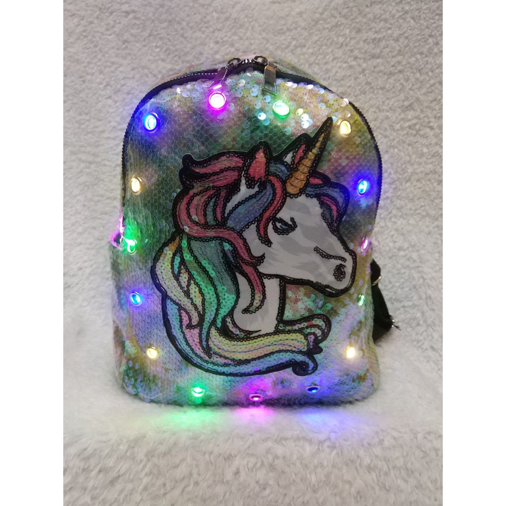 RANSEL ANAK USAP LOL / UNICORN LAMPU LED. IMPORT. DARENA BAGS BANDUNG