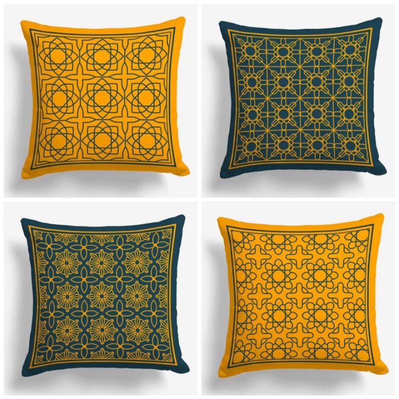 SARUNG BANTAL SOFA PRINT MOTIF TURKISH TURKEY MINIMALIS ARABIC MAROKO MAROCCO TILE 40X40 CM