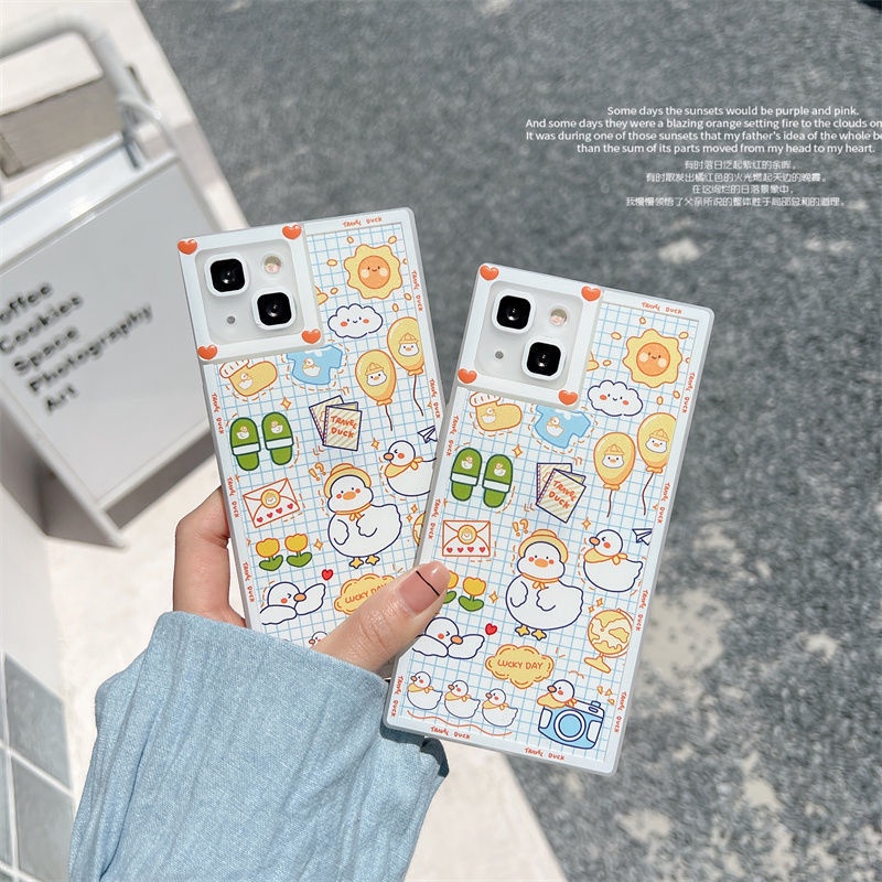 Case Motif Print Bebek Kecil Untuk IPhone 12 13 11 Pro Max X Xs Max Xr 7 8 Plus