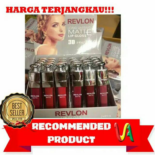 [ Ecer ] REVLON LONG UASTING MATTE LIP GLOSS 3D 24 H
