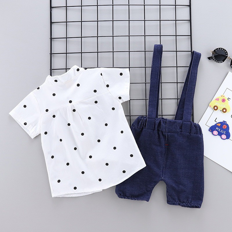 Overall anak | Baju + overall Anak | Overall Boy Polkadot