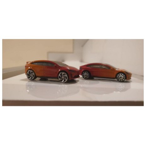 CUSTOM Hot Wheels Tesla Model 3 &amp; X Repaint 2 Warna Detailing Unrivet Ban Original Hotwheels HW