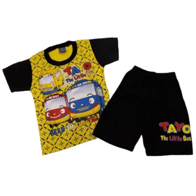 Baju Anak Cowok Setelan Tayo