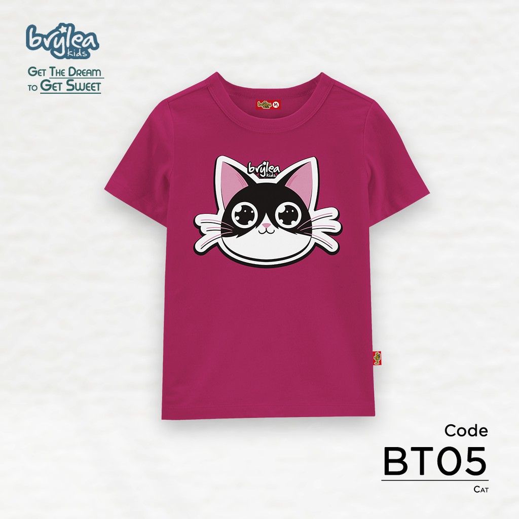 BT05 - Kaos Anak Branded Cute Cat - BryleaKids