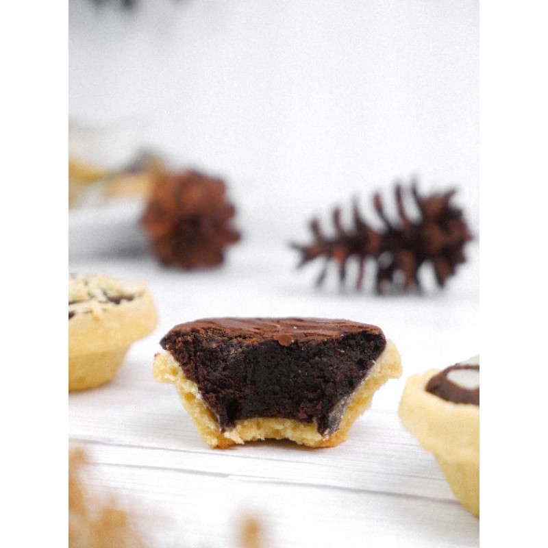 Pie Brownies Fudgy Dark Cokelat Khara Rasa