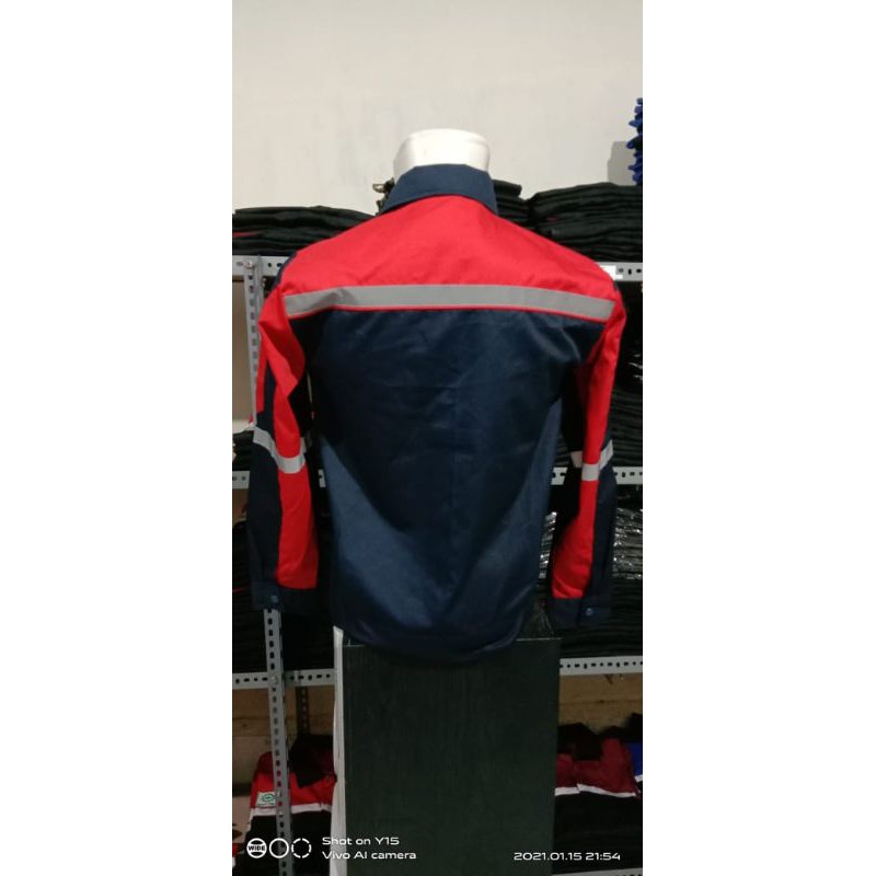 WEARPACK SAFETY / KEMEJA SAFETY / BAJU SAFETY LENGAN PANJANG / BAJU PROYEK KEREN / BAJU KERJA PRIA PROYEK / BAJU KERJA PIRA LAPANGAN / BAJU MEKANIK / BAJU WEARPACK / WERFAK PRIA KERJA / BAJU WEARPACK KERJA PROYEK / BAJU TAMBANG / DONGKER MERAH