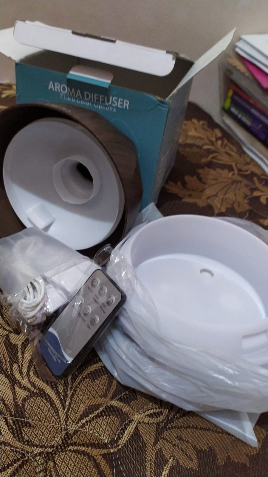 Perfin 500ml Remote Humidifier Udara Aromaterapi Minyak Esensial Aroma Diffuser