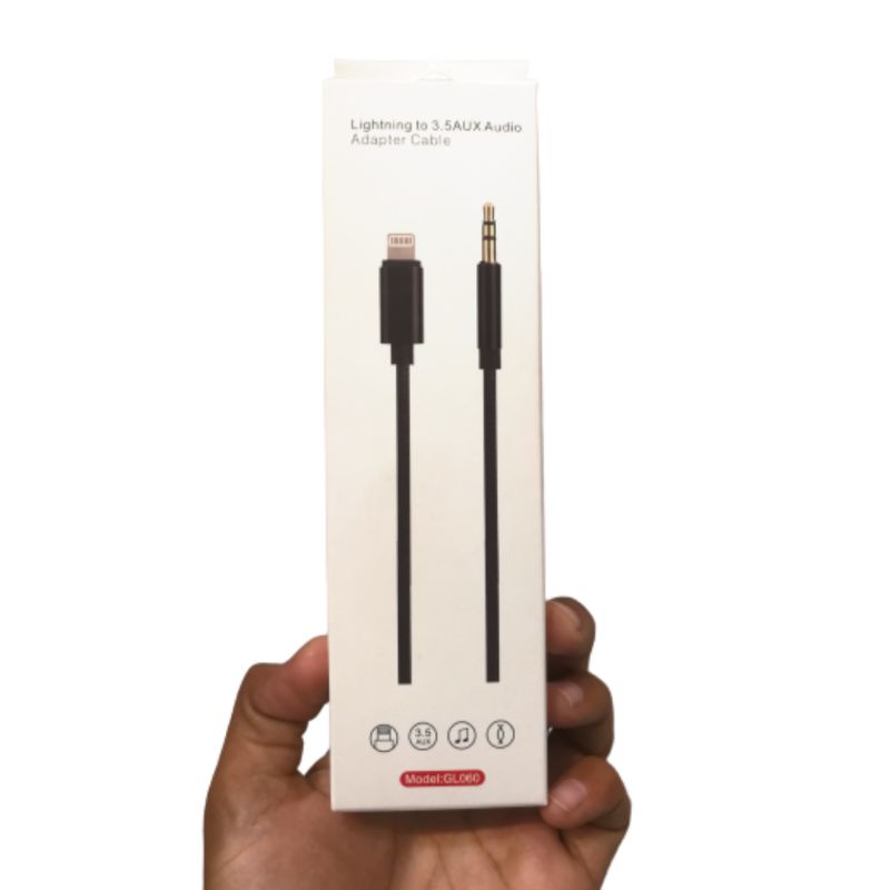 T-007 KABEL AUDIO IPHONE TO AUX / LIGTNING TO AUX AUDIO ADAPTER
