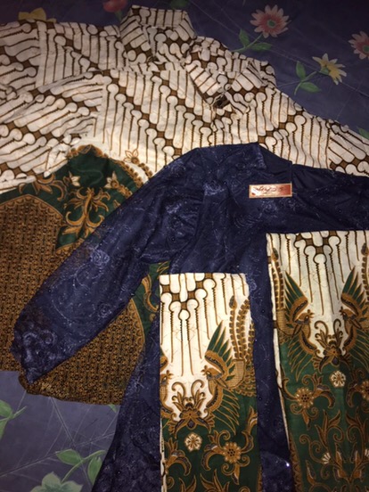 6 Warna, Ada Anak. Batik Kebaya Couple Brukat Tille Maitara Parang Selendang Nirmala