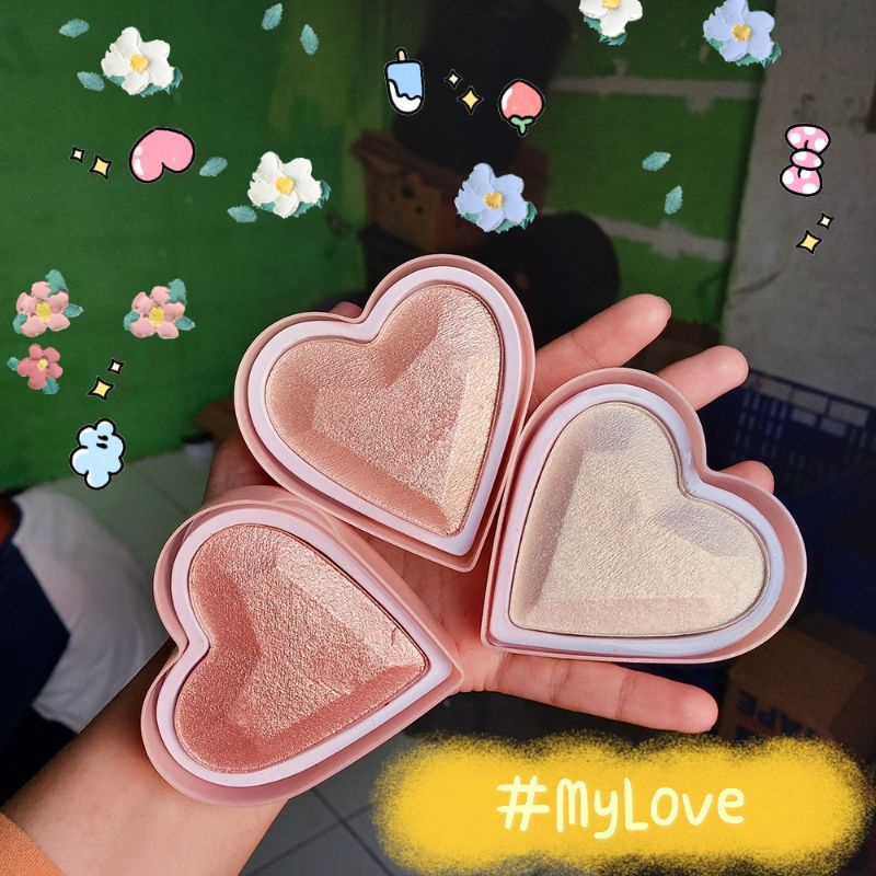 PROMO!!!HIGHLITER BLUSHING HEART,PRETY COLORFUL,MY LOVE IMAN OF NOBLE