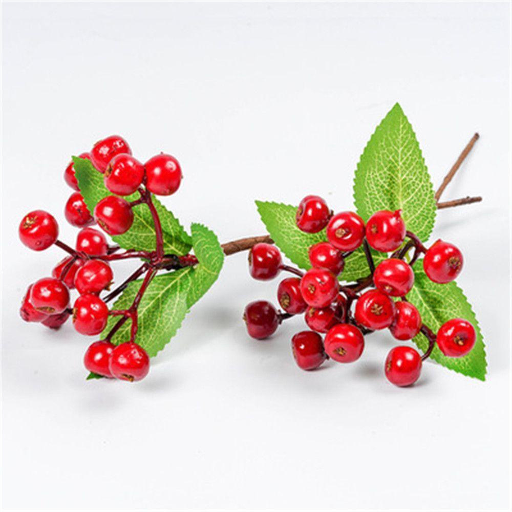 Solighter Artificial Red Berry Party DIY Props Xmas Decor Hiasan Natal