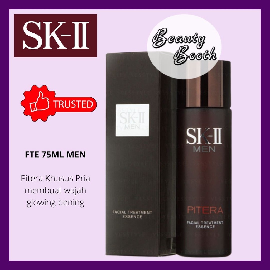 SK-II SKII SK2 SK II FTE MEN 75ml Facial Treatment Essence MEN 75 ml Pitera Pria Esensi Kulit Wajah Muka Glowing