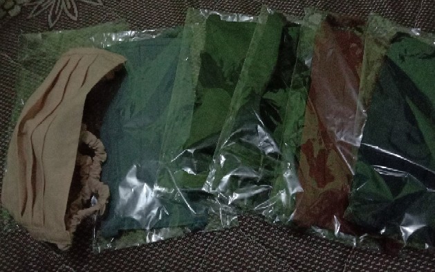 Masker Kain Karet Serut / Kolor Putih/hitam - Bisa Pilih Warna