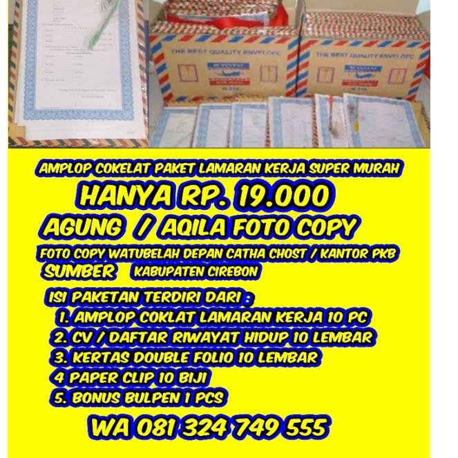 

Ready Stcok / ZnQ paket lamaran kerja amplop coklat murah /Produk@ada