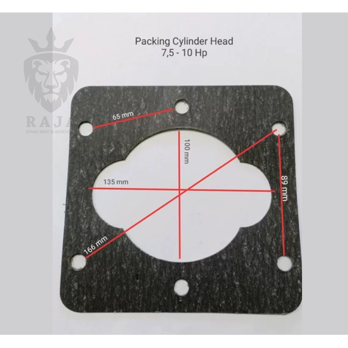 Packing cylinder head 7.5-10 hp kompresor angin