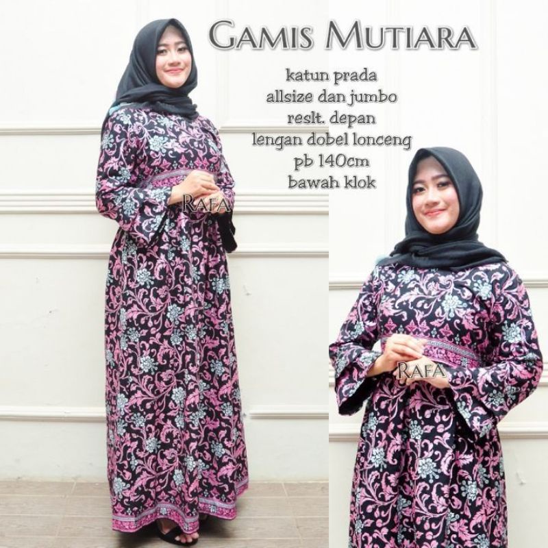 Gamis Batik Katun Prada "Gamis Mutiara"