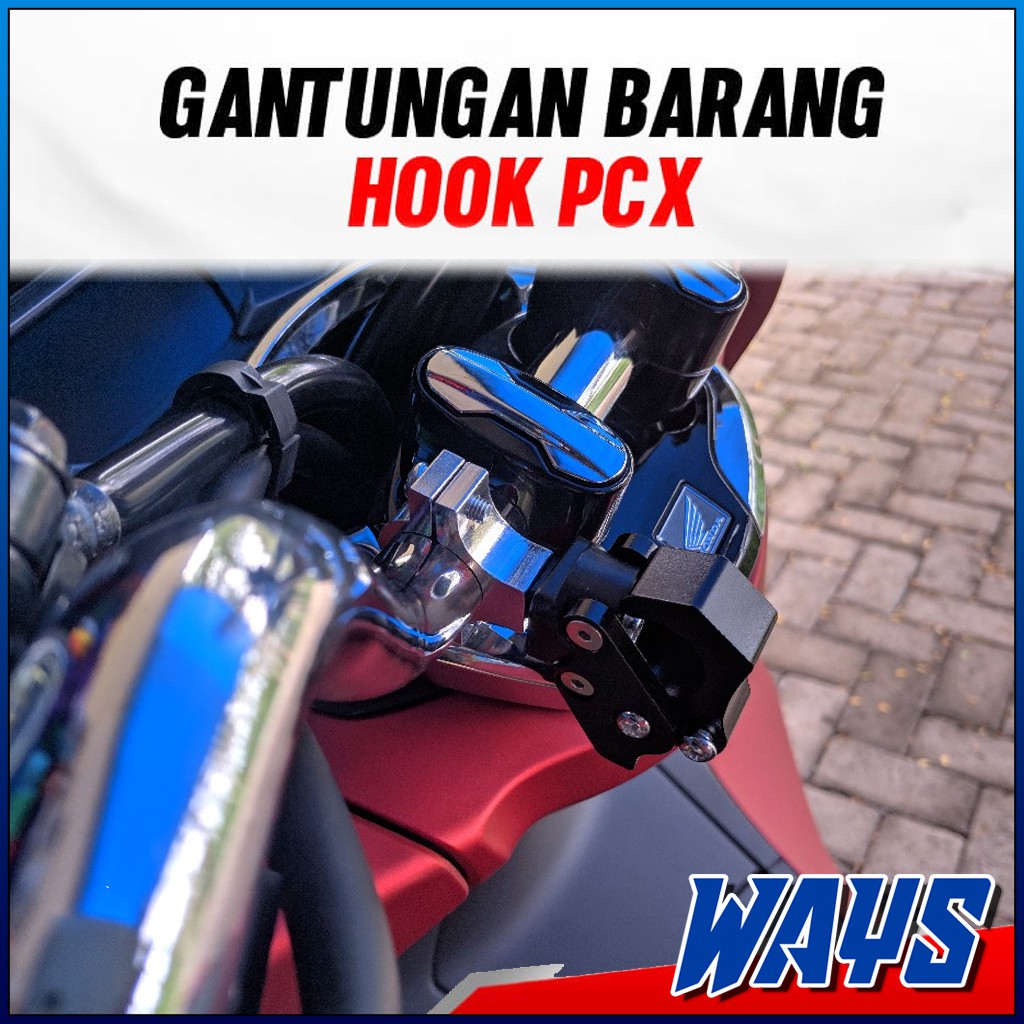 [X153] Gantungan Barang Hook Lipat Braket Stang Motor ADV CB 150R Vixion PCX Xabre MT15 Satria FU