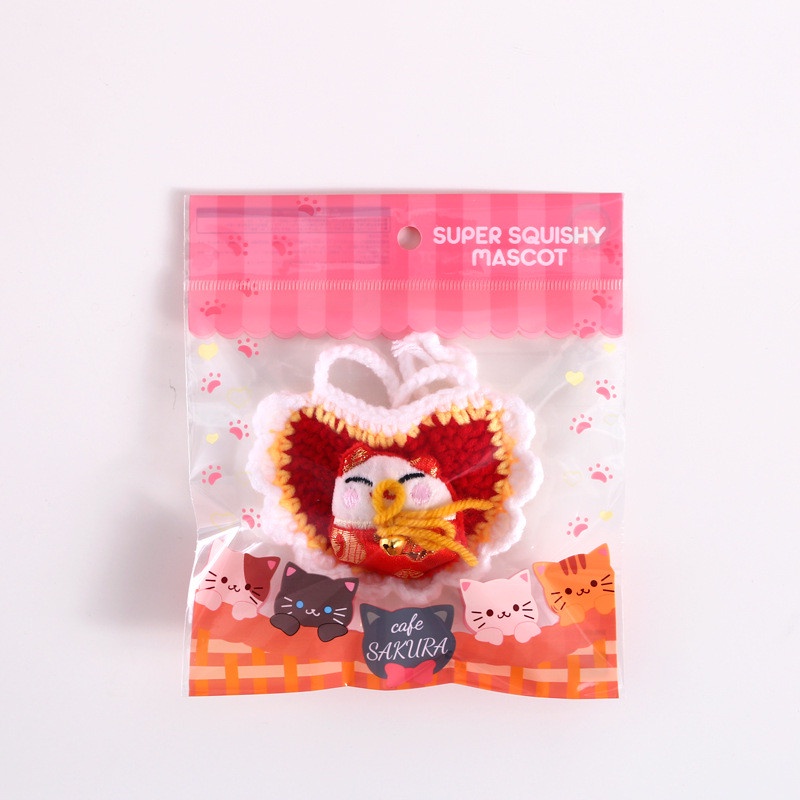 New Year Christmas Pet Knitted Bib Pet Accessories Knitted Kitten Dog Rabbit Wool Saliva Towel