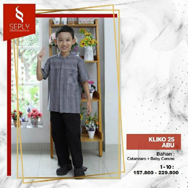 Seply Kliko 25 - Baju Muslim Setelan Anak - Kemeja Koko