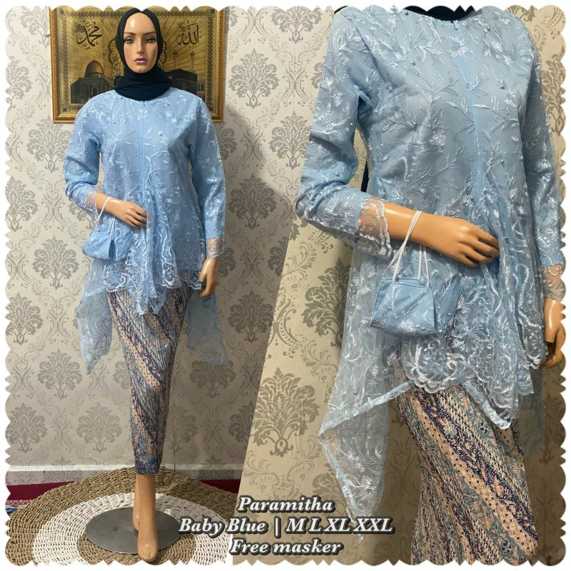 (COD)Tunik tulle Paramitha_ kebaya tunik _kebaya muslim _ Tunik pesta_Tunik kondangan_kebaya