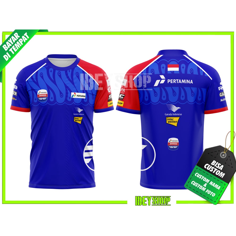 JERSEY MANDALIKA RACING TEAM MOTOGP - Kaos Pertamina Mandalika Racing Team 01